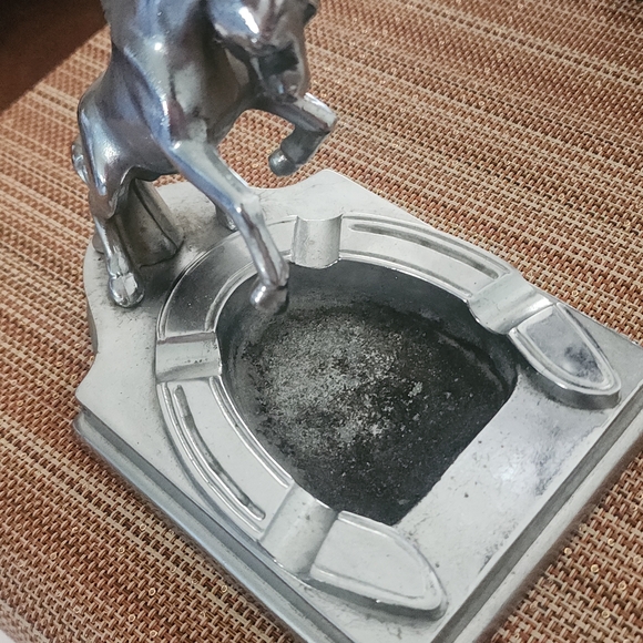 Vintage Chrome Horse Ashtray - Picture 3 of 6